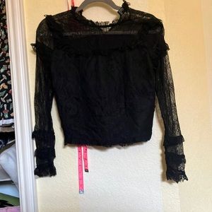 Black lace top